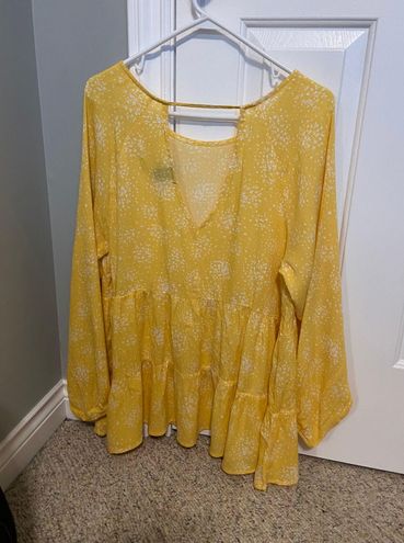 Daytrip Yellow Tiered Babydoll Top - $18 (48% Off Retail) - From Elaina