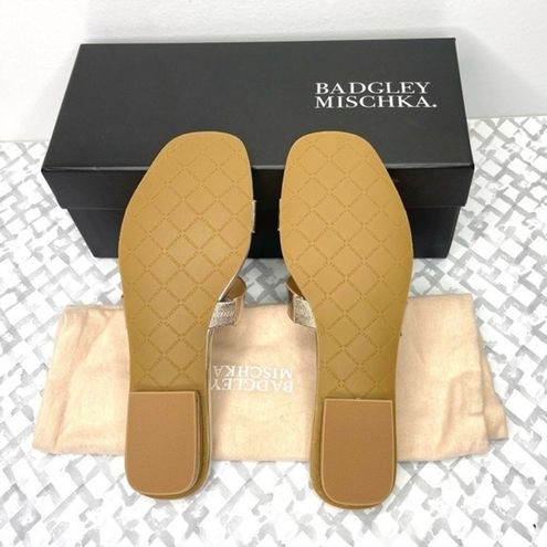 Badgley Mischka Collection Josette Slide Sandals Champagne Gold