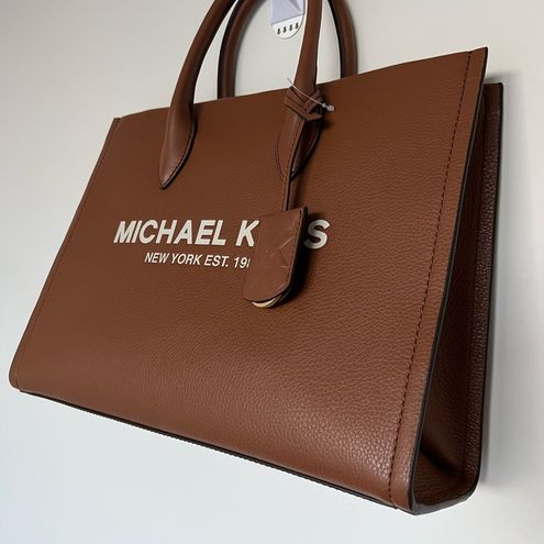 Michael Kors Bags | Michael Kors Mirella Medium Pebbled Leather Tote Bag | Color: Brown | Size: Os | Charoirma's Closet