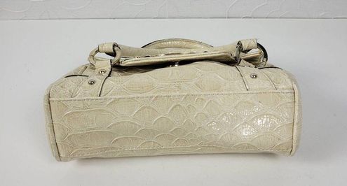 Guess Vintage y2k Womens Baguette Bag Small Ivory Croc Embossed Leather  Handbag - $21 - From Annette