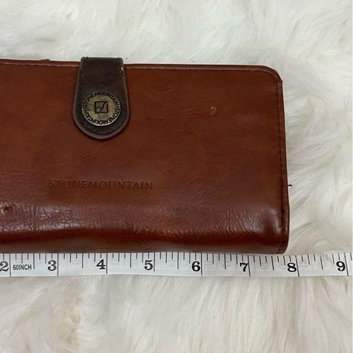 Stone Mountain Leather Wallet with Strap