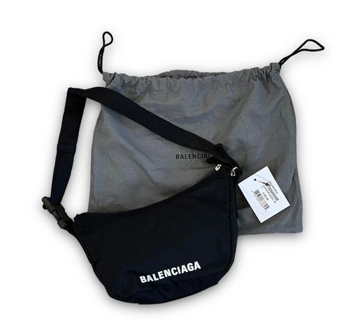 Balenciaga, Bags, Nwt Balenciaga Nylon Wheel Logo Sling Bag