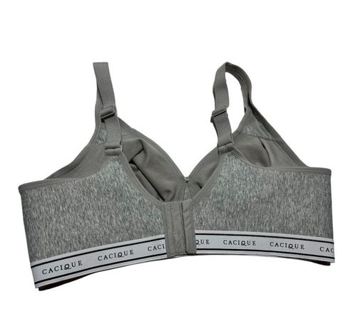 Cacique Unlined Full Coverage No Wire bra SIZE 42D gray lace - $15 - From  Amanda