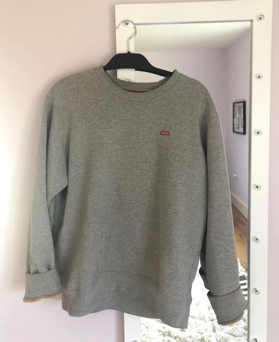 Supreme Small Box Logo Sweatshirt Gray Size M - $372 (38% Off