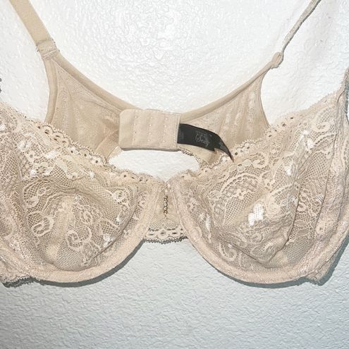 Smart & Sexy Beige Underwire Lace Hook Closure 38C Bra Size