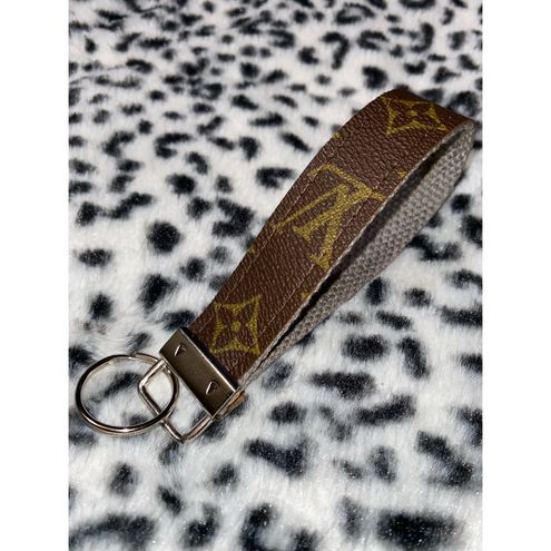 Repurposed Upcycled Keychain Wristlet Keyring Key Fob Gray - $25 - From  Aspen