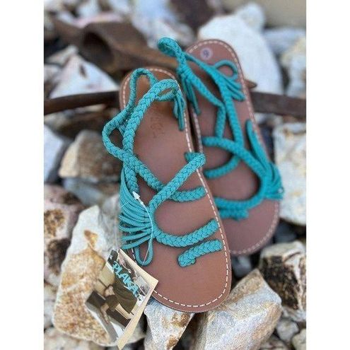 Palm Leaf Flat Women's Sandals