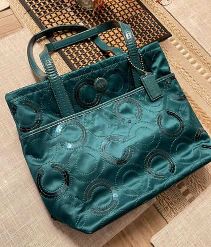 Coach, Bags, Authentic Green Coach Purse