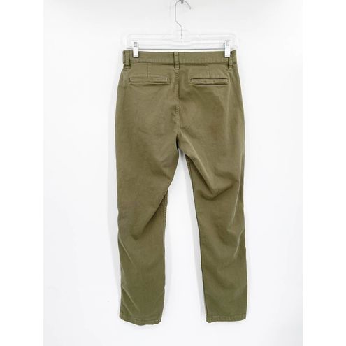 J Crew Vintage slim-straight stretch chino pant Loden Green AB648