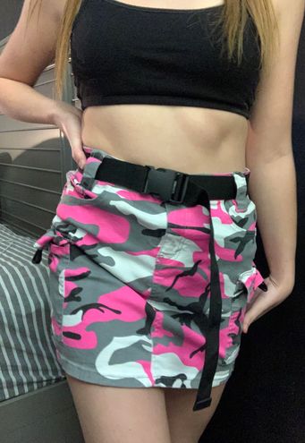 Rue 21 Pink Camo Skirt Multiple Size M 