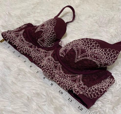 Victoria's Secret Body by Victoria Lined Demi Lace Bra in Merlot 34B Size  undefined - $25 - From Carey