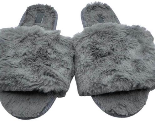 skims The Slide Fluffy Slipper | NWB | Smoke | Size 37