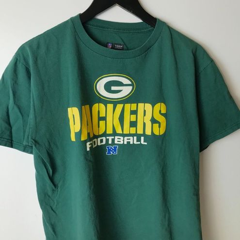 NFL Green Bay Packers Football T Shirt Green M Medium Graphic Tee 100%  Cotton - $28 - From The