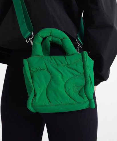 Quilted Puffy Tote Bag - Green – Belissh