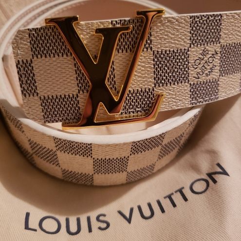 Louis Vuitton Damier Azur Skinny Belt 90CM Louis Vuitton