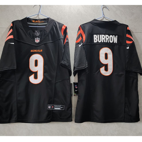 Cincinnati Bengals Joe Burrow Black Vapor F.U.S.E. Limited Jersey