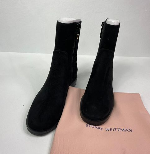 stuart weitzman kye leather zip booties