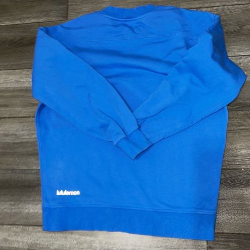 Lululemon RARE Blue Nile Perfectly Oversized Graphic Logo Crewneck