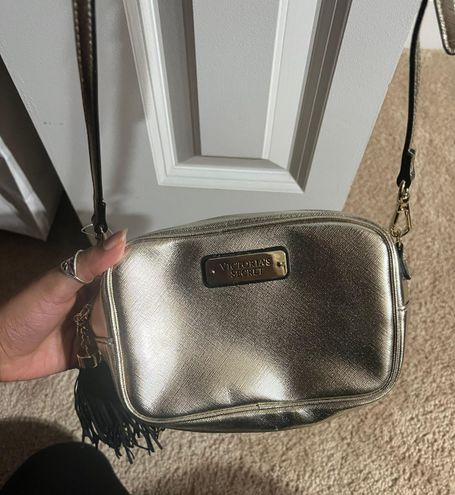 Victoria's Secret silver Crossbody Purse with Zipper 