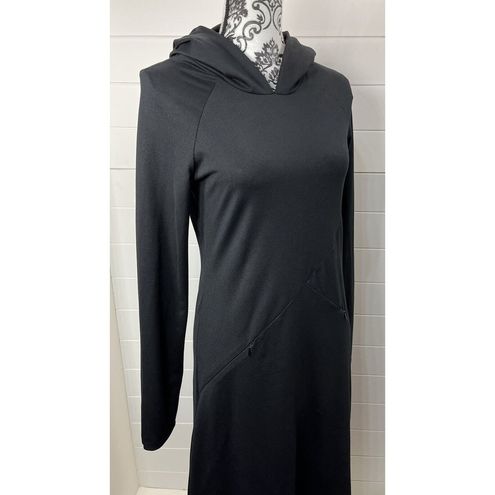 Betabrand Red Eye Black Hooded Travel Dress Size Medium