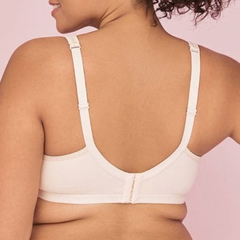 CACIQUE LANE BRYANT Plus Size Cotton Unlined Demi Bra Nude Beige Underwire  44DD