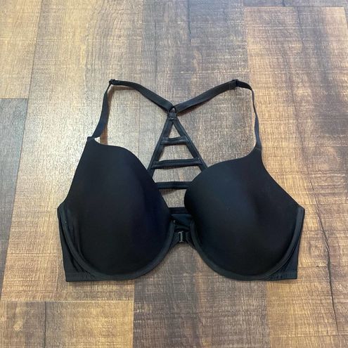 Victoria's Secret Victoria Secret Black Full-Coverage Lace Ladder Racerback  Front Closure Bra 34DD Size undefined - $30 - From Brooklyn