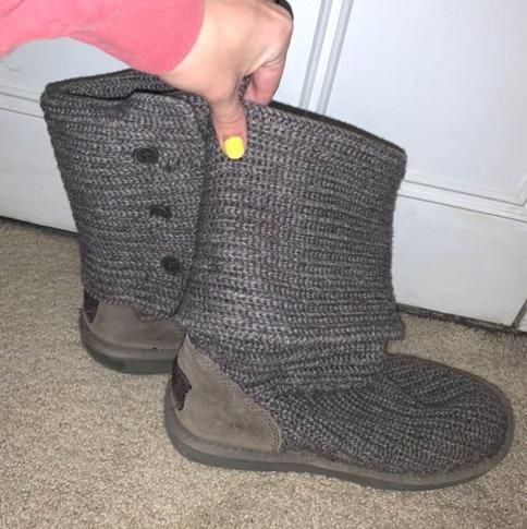 ugg gray sweater boots