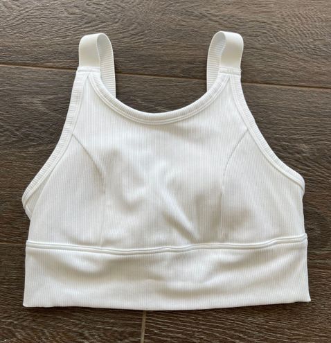 Aerie Offline By White Ribbed High Neck Sports Bra Size M - $17