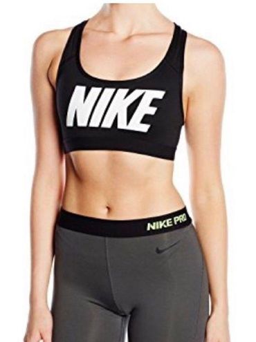 Nike Large Graphic Logo Sports Bra Black/White Sz:XL Black - $25