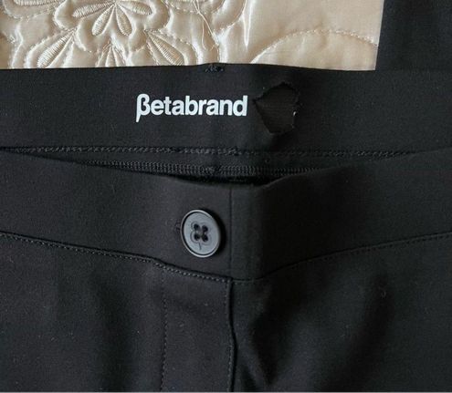 Betabrand Black Straight Leg Classic Dress Pant Yoga Pants