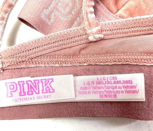 Victoria's Secret PINK Blush Pink Velvet Bralette Large - $19 - From Jazmyn