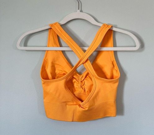 Bo+Tee Beam Cross Back Strap Sports Bra Orange Size XS - $25 - From Thriftie