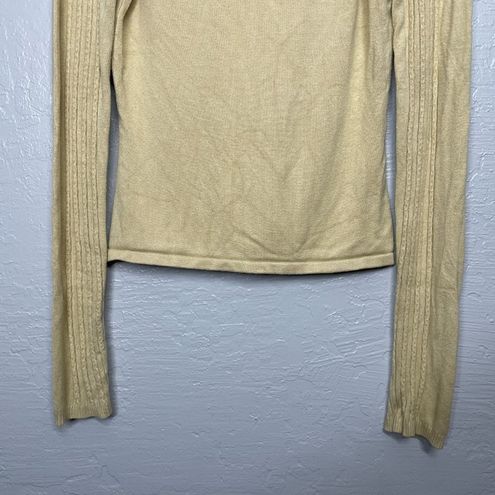 Nils Sportwear Women S Cream Cable Knit Sweater 1/4 Zip Long