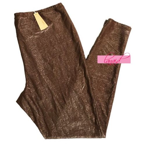 SKIMS Shimmer Leggings Cocoa Shiny Sparkly Glittery Shimmery Brown Tights  XL - $35 New With Tags - From Shop