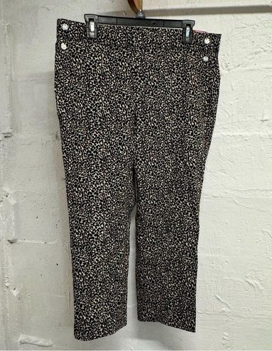 Rafaella cropped capri length animal print dress pants pull on comfort  waist Size 14 - $20 New With Tags - From Becky