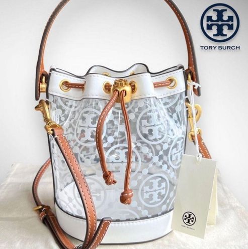 T Monogram Clear Bucket Bag, Handbags