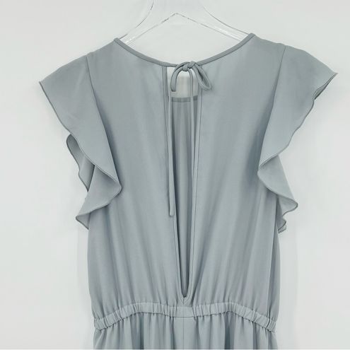 Aritzia Wilfred fleurette ruffle sleeve jumpsuit cropped wide leg gray M  Size M - $63 - From Baldi