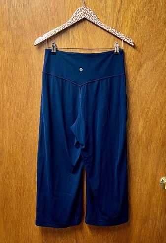 Lululemon Align High-Rise Wide Leg Crop Cropped Workout Pants 23 Navy Blue  8 - $70 - From A Joyful