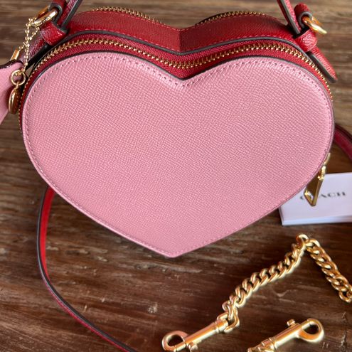 COACH HEART CROSSBODY IN COLORBLOCK, PINK- BRAND NEW !!BEST SELLER!!