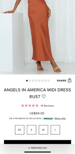 Angels In America Midi Dress Rust