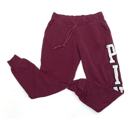 PINK - Victoria's Secret Matching Love Pink Sweatshirt Jogger Set Maroon XS  - $48 - From Rachel