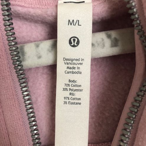 Lululemon Scuba Oversized Half-Zip Hoodie Pink Peony M/L Size M