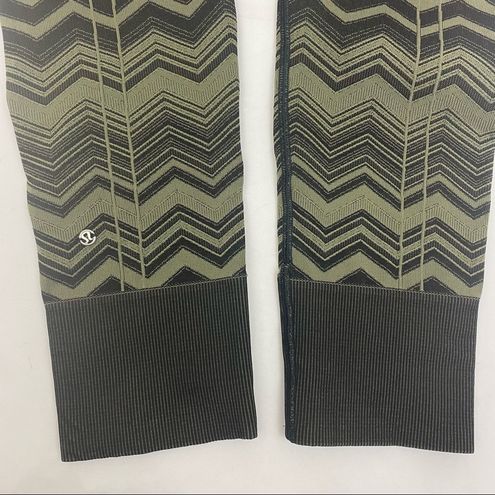 Lululemon Ebb To Street Pant Tights Leggings: Heathered Fatigue Green  Chevron Size 8 - $49 - From Michelle