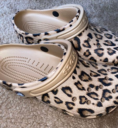 leopard crocs size 8