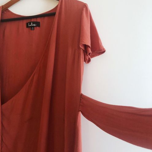 vashti rusty rose wrap dress