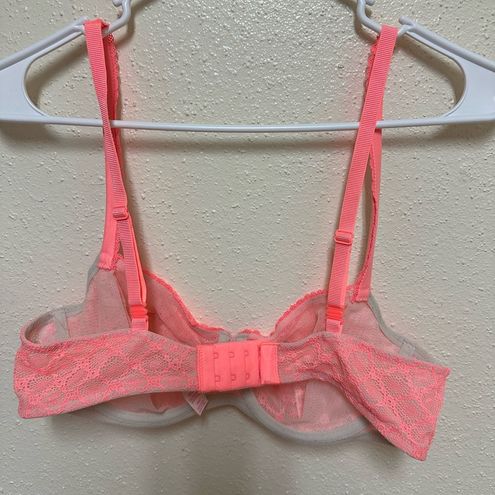 Victoria's Secret Unlined Demi Lace Bra 36C Pink Size undefined - $23 -  From Faith