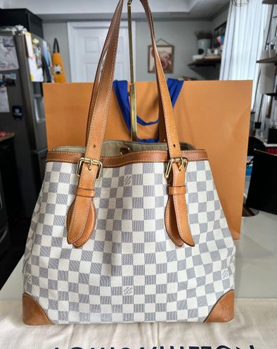 Louis Vuitton Louis Vuitton Hampstead MM White Azur Damier Canvas