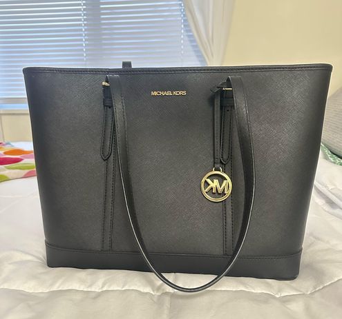 Michael Kors Jet Set Travel Large Saffiano Leather Black - $110 (70% Off  Retail) - From Aly