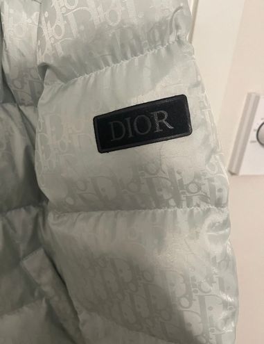 DIOR OBLIQUE MONOGRAM PUFFER JACKET BLACK SZ:48