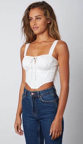 Cotton Candy LA White Structured Corset Top - $20 (58% Off Retail